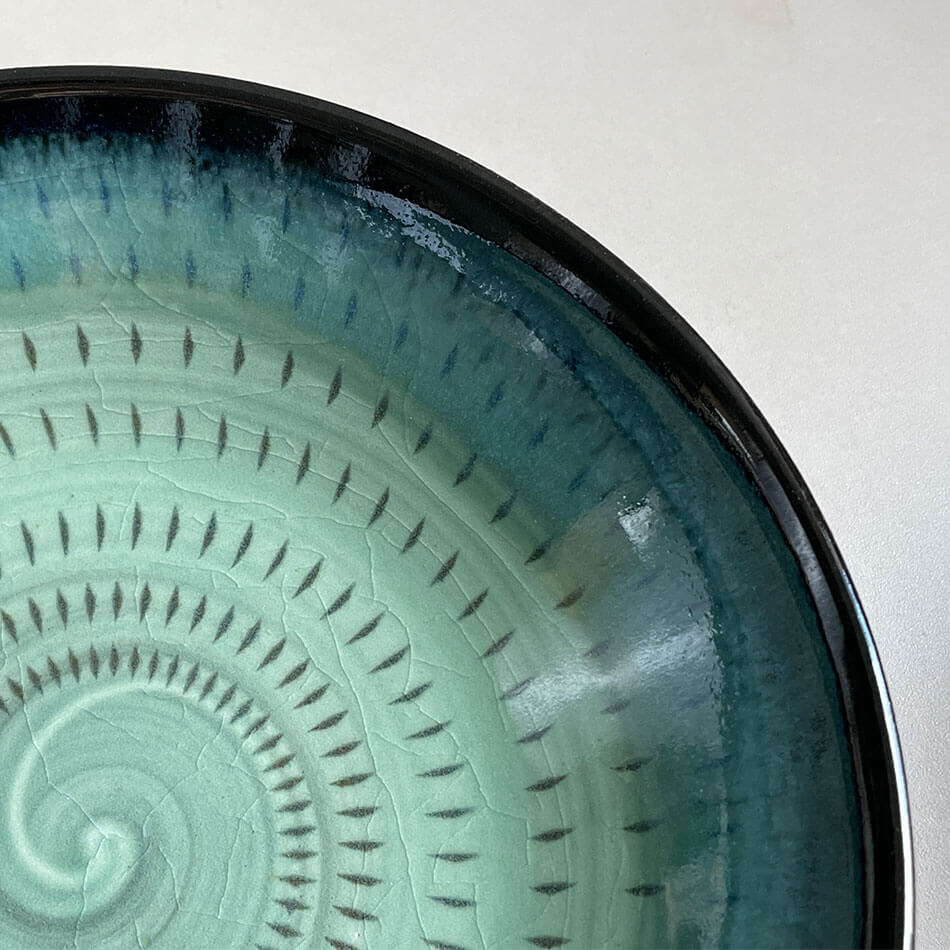 小石原焼 小石原焼き 中皿 カレー皿 サラダボウル 取り鉢 秀山窯 陶器 器 NHK イッピンで紹介されました